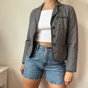 Talbots Petite Stripe Knit Blazer